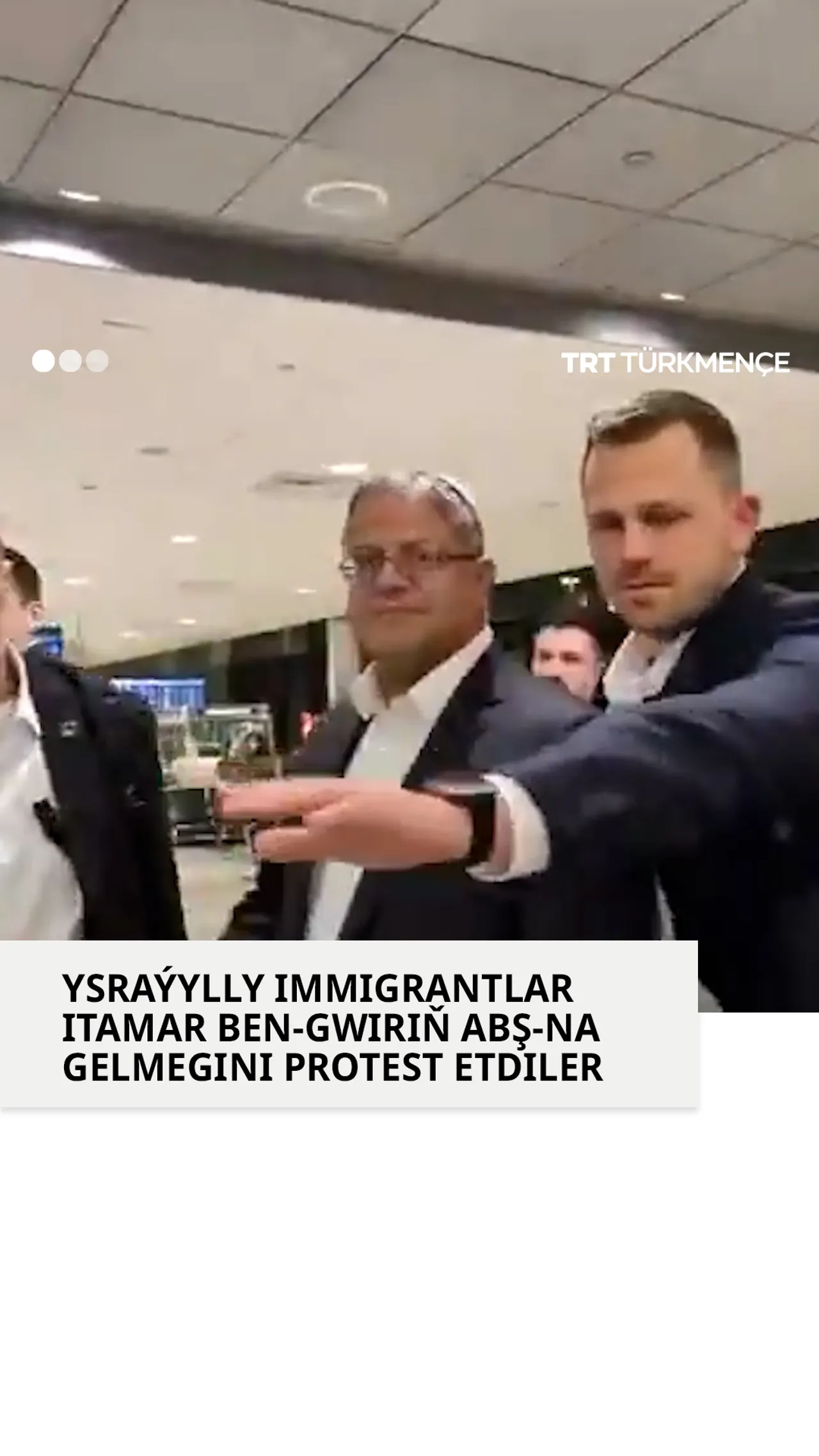 YSRAÝYLLY IMMIGRANTLAR ITAMAR BEN-GWIRIŇ ABŞ-NA GELMEGINI PROTEST ETDILER